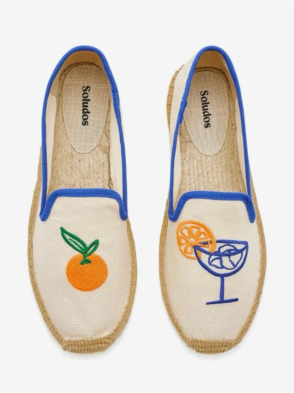Soludos Aperol Smoking Espadrille Slip On Size 6 - 6.5 New